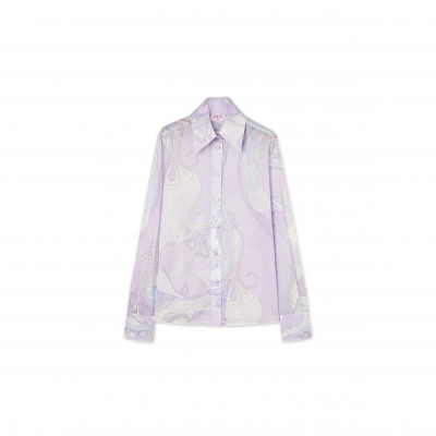 PUCCI ORCHIDEE PURPLE COTTON SHIRT